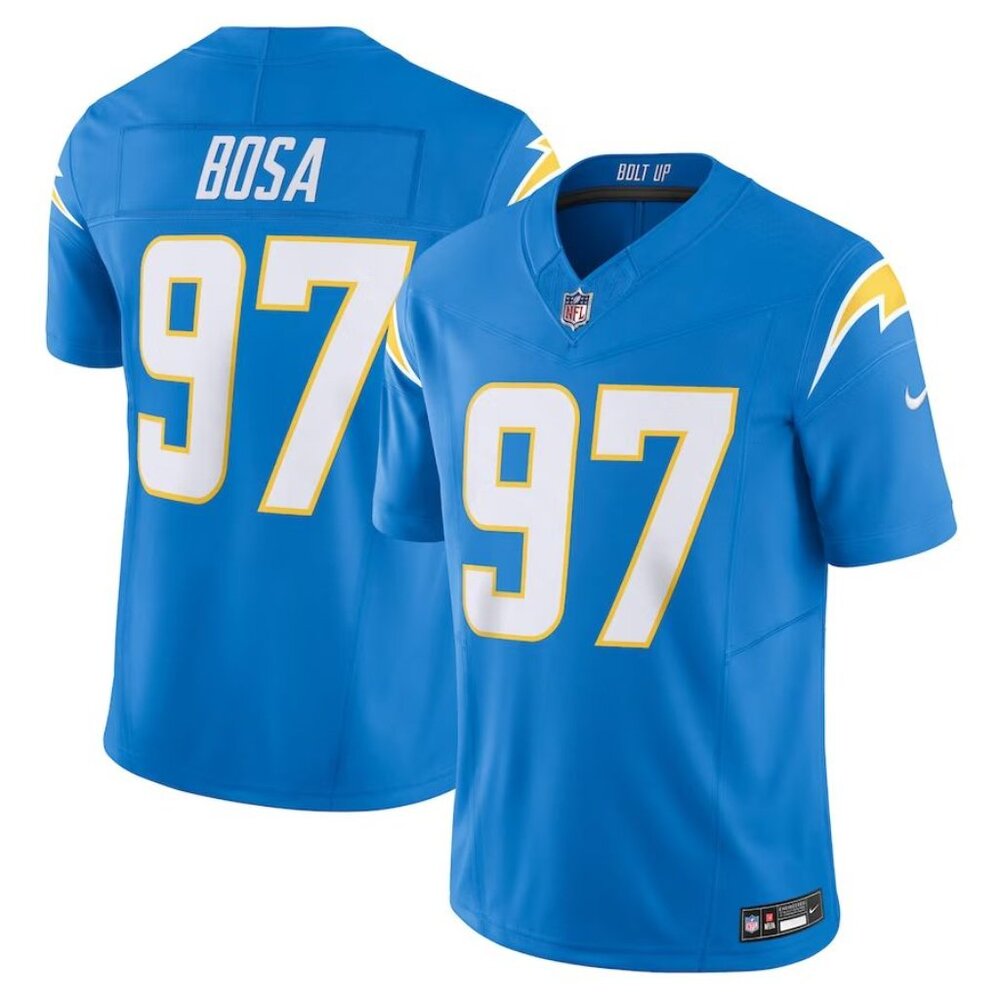 Mens Kids Youths  Joey Bosa Powder Blue Vapor  Stitched Jersey